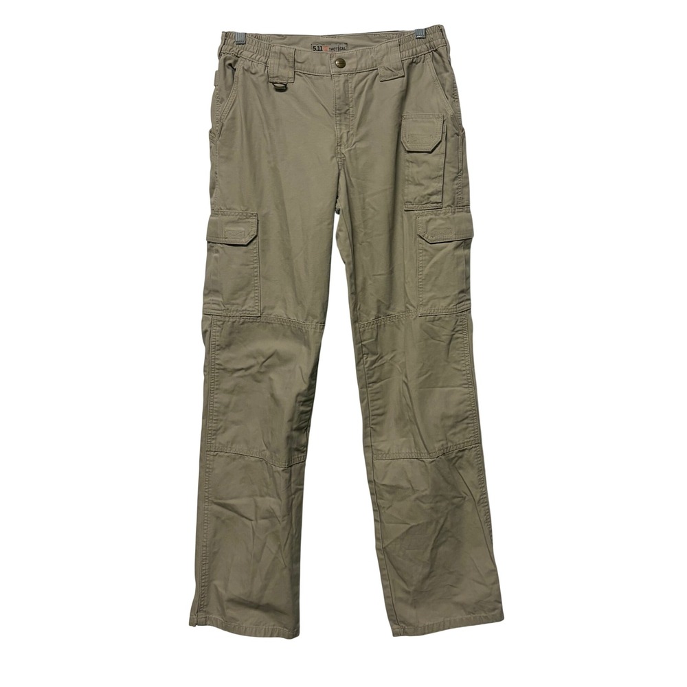 5.11 Tactical‎ Series Women 8 Long Tan Cotton Canvas Cargo Work Pants 64358